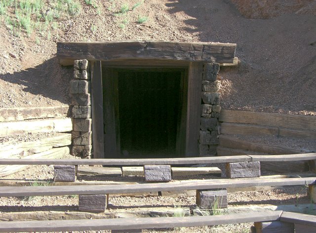Rocky Mountain Mennonite Camp, Colorado: gold mine entrance