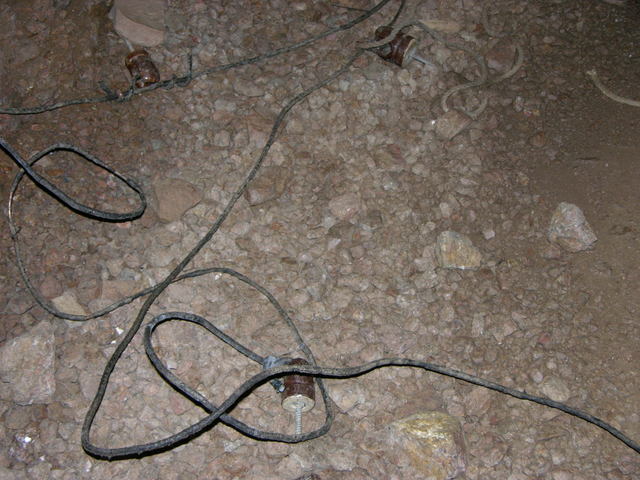 Rocky Mountain Mennonite Camp, Colorado: electrical cables in gold mine