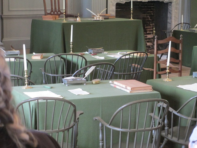 Independence Hall Assembly Room desk