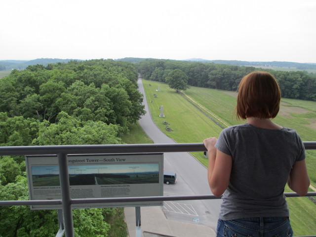 View from Gettysburg observation tower