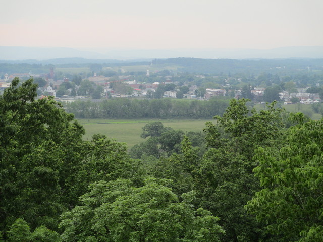 View from Gettysburg observation tower