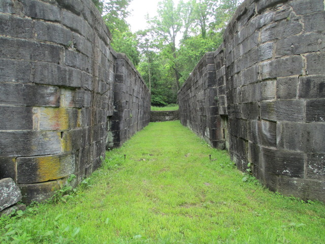 Abandoned lock in Four Locks Area, Chesapeake and Ohio Canal National Historic Park