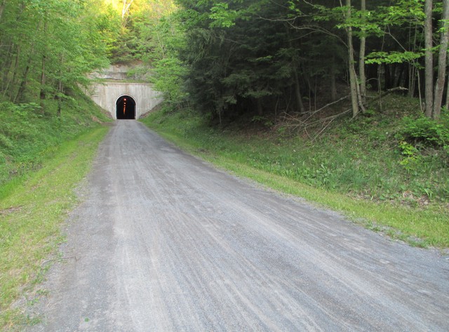 Northwestern end of Big Savage Tunnel on Allegheny Passage