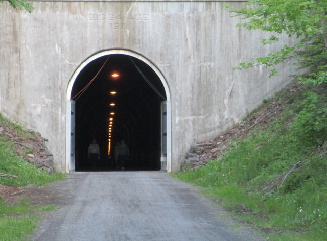 Northwestern end of Big Savage Tunnel on Allegheny Passage